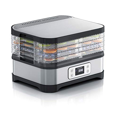 Arendo - Dörrautomat mit Temperaturregler - Edelstahl Dörrgerät für Lebensmittel Fleisch Früchte Gemüse - 260 W - mit… – Bild 3