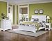 Home Styles Naples White Queen Bed, Night Stand and Chest with Head and Footboard, Drawers, and Open Storage Area