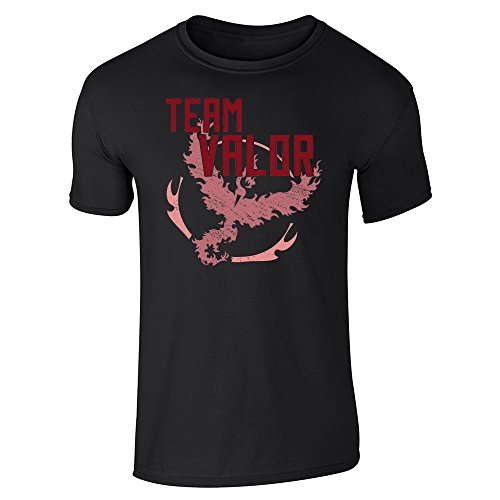 Pop Threads Team Valor Trainer Black M Short Sleeve T-Shirt
