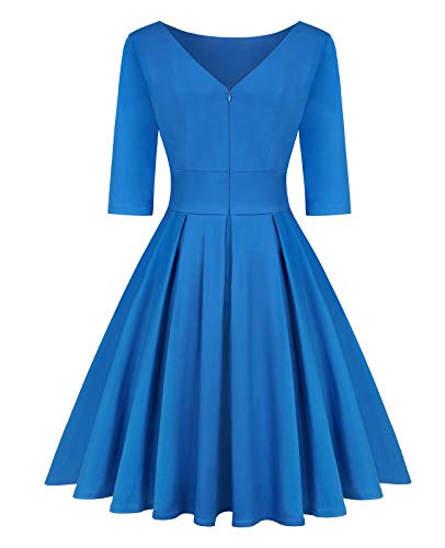 Image of MINTLIMIT Women's 1950s Retro Vintage Cocktail Party 3 /4 Sleeve Swing Dress