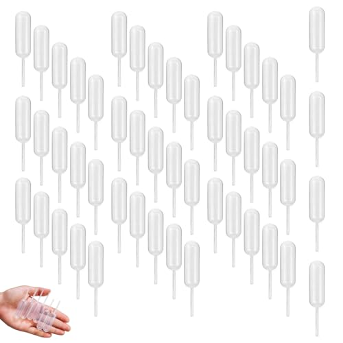 50 Pièces Pipettes Transfert de Squeeze Pipettes de 4 ML en Plastique Mini Pipettes De Liquide Transparent pour Chocolat,Petits Gâteaux,Crème Glacée,Confiture