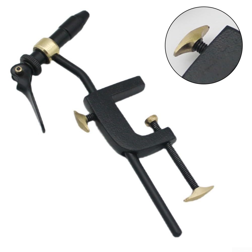 Kit de pêche avec étau de fixation de mouche, outil en métal robuste avec pince en C réglable pour une utilisation facile (outil B + 4 ensembles)