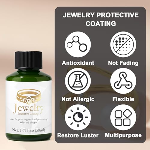 INNOVAYOU 50ml Jewelry Protective Coating, Prevent Tarnish & Scratches, Long-Lasting Anti-Oxidation Formula, Jewelry Shield Protective Coating Effectively Protect Earrings, Necklaces, Bracelets, Ring - Thumbnail 5