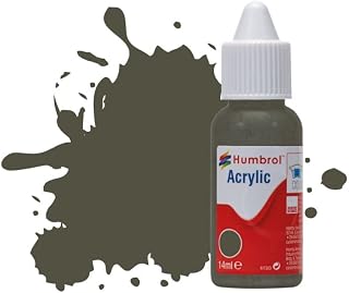 Humbrol Acrylic Paint No.253 RLM 83 Dunkel-Grun Matt dropper bottle,Dark Green (De),14ml