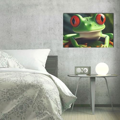 Impression toile grenouille mignonne HD 40x60 cm pour salon - 4