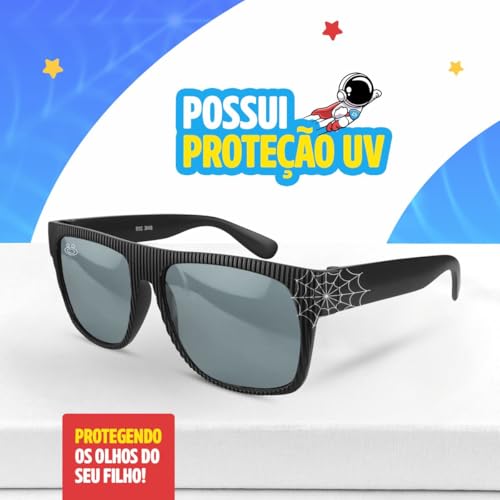 Relogio infantil digital + colar aranha + caixa + oculos sol menino silicone adolescente