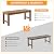 Outdoor Benches Weatherproof, 2-Person Poly Lumber Garden Bench, Brown