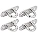 KANASI Oval Hooks, 304 Stainless Steel 8mm Eye Plate with Anti for Ceiling Rope and Wire Fixation in Industrial Hardware