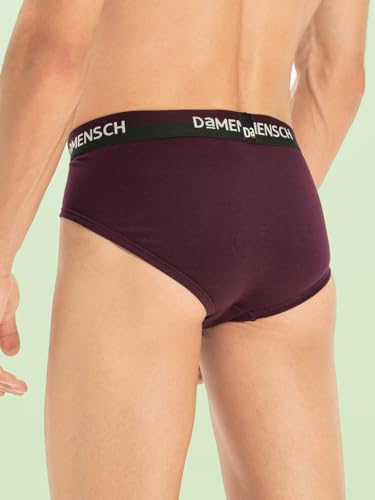 Image of DaMENSCH Fresh Mint Solid Underwear for Men, Breathable Innerwear, Cotton Briefs, Anti-Rash Waistband, Moisture Wicking Briefs, Mid-Rise, Peppermint Finished