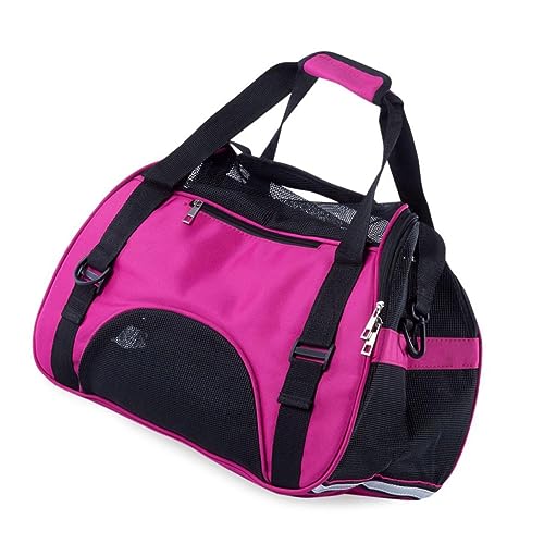 ibasenice Pet Carrier Bag Soft Sided Mesh Travel Handbag for Dogs Cats S Green Durable Ventilated Design with Safety Zippers for and Camping