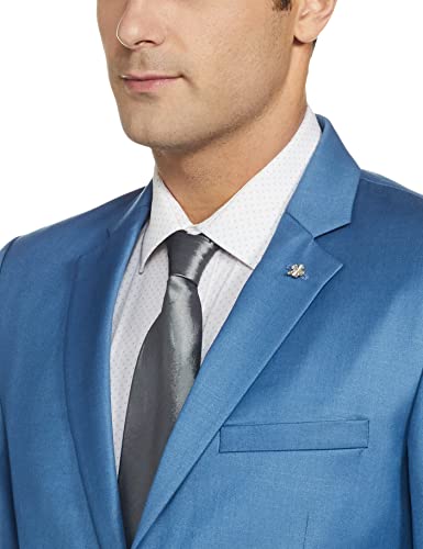 Image of Raymond Rayon Men's Full Sleeve Contemporary FIT Medium Blue Formal Suit