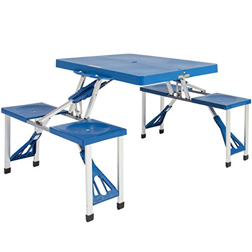 Best Choice Products Outdoor Portable Plastic Folding Picnic Table Camping
