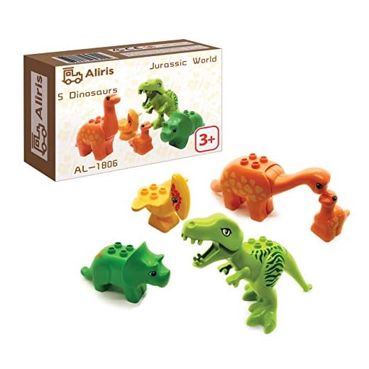 LEGO Creator 31058 - Dinosaurier, Dinosaurier Spielzeug 5 Aliris Jurassic – 5 Dinosaurier – Dino Zoo Park T-Rex Set für Kleinkinder – Kompatibel mit Führenden Marken Bausteinen