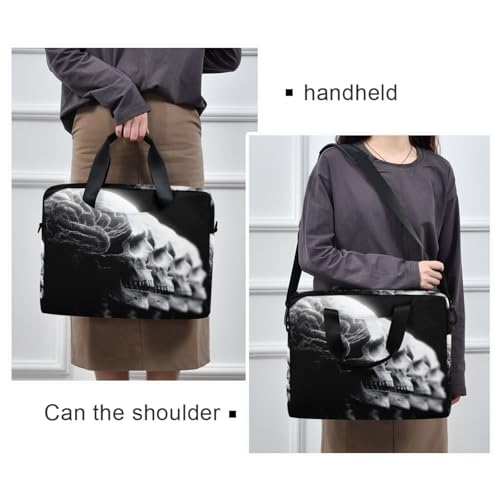 Bolso maletín para laptop con estampado calaveras miniatura 6