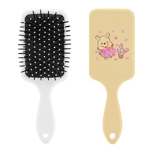 くまのプーさん パドルブラシ ヘアブラシ くし 絡まない 頭皮マッサージ おしゃれ レディース メンズ 兼用 マッサージブラシ ツヤ サラサラ 頭皮ケア キャラクター 人気 かわいい 便利 人気