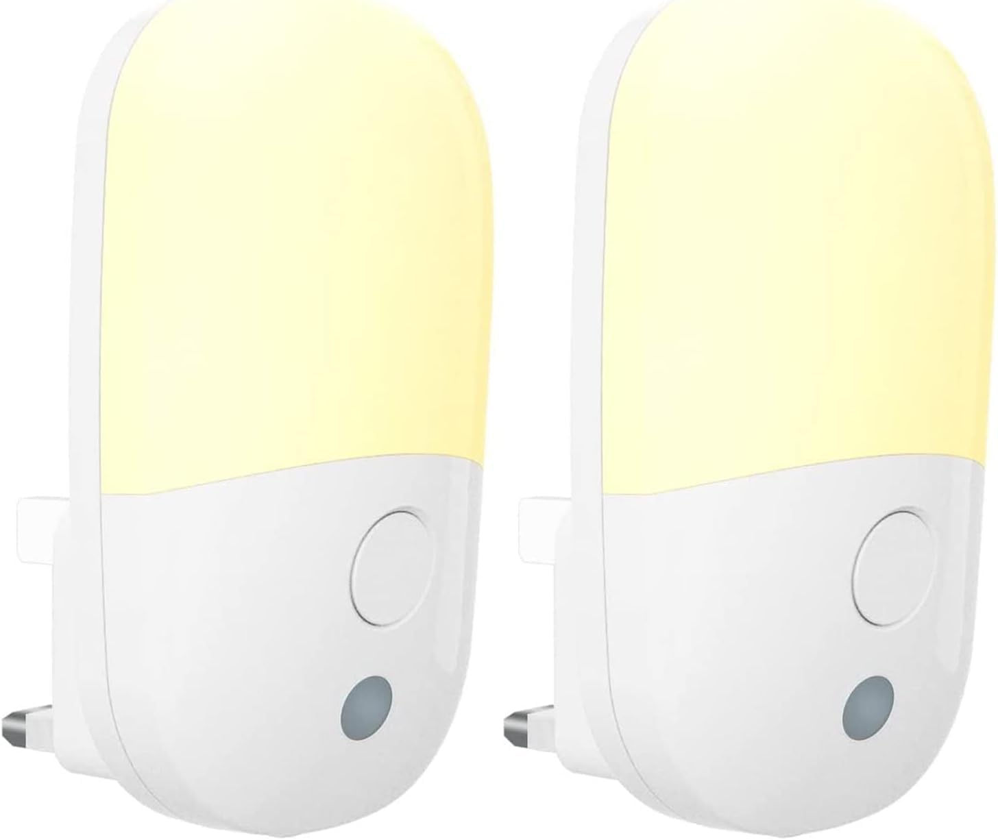 2 Pack Night Light Plug in Walls, Plug in Night Light with 3 Levels of Brightness and Dusk to Dawn Photocell Sensor, Night Light Kids for Children's Room, Garage, Stairs, Bedrooms, Hallway, Warm White