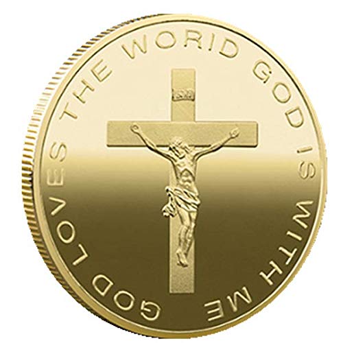 Jesus God Commemorative Collection Coin,The Lord is My Shepherd (Gold)