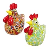 Matériau en verre : fabriquées en verre, statues de poulet sont non aussi , décoration de poulet pour la cuisine, figurines de coq