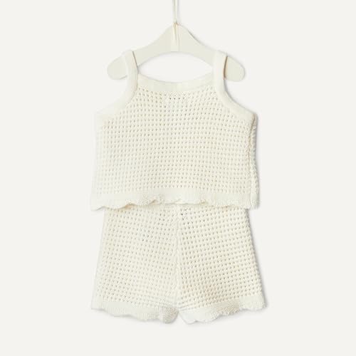 Amazon Essentials x Sofia Grainge Baby Girls' Mommy & Me Cotton Crochet Sweaters & Tank Sets, Ivory, 6-9 Months - image 6