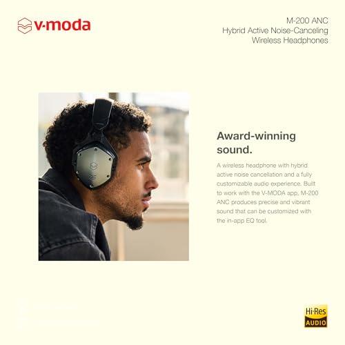 V-MODA M-200 ANC M200BTA-BK Bluetooth オーバーイヤー ノイズキャンセリング ワイヤレスヘッドホン の商品画像 2
