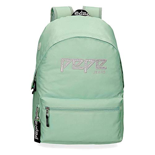 Pepe Jeans Uma Mochila Verde 31x42x17 5 cms Poliéster 22.79L