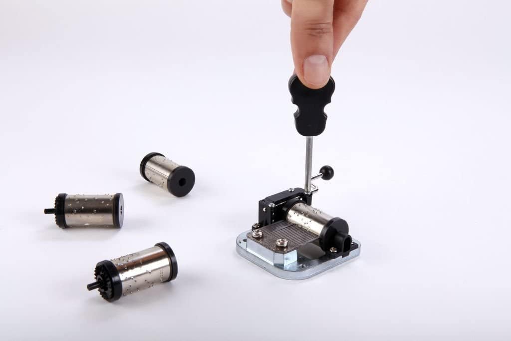 Kikkerland DIY Build Your Own Hand Crank Music Box Mechanical Movement Tool Kit, Custom Songs, Gifts for Music Lovers