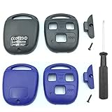 Remote Car Key Shell Case for Lexus Lexus GS300 GS400 GS430 GX470 IS300 LS400 LS430 LX470 RX300 RX330 RX350 RX400h RX450h SC430 Key Shell No Blade with Screwdriver (Black+Blue)