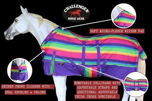 Image of Challenger 1200D Turnout Lightweight Bellyband Rain Horse Winter Blanket Sheet 390B