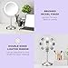 Conair Lighted Makeup Mirror, Double-Sided LED Vanity Mirror with 1X/10X Magnification, 3 Light Settings, 3 Modes, 360° Rotation, Satin Nickel Finish