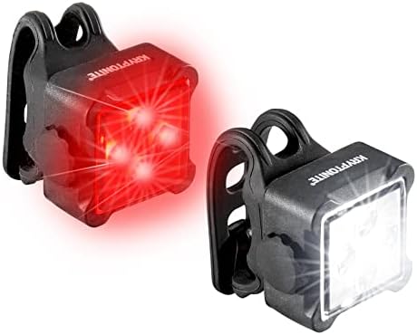 Kryptonite Bike Lights Front and Back, Comet F150 R150 Bright LED Bicycle Light Headlight and Rear Taillight Set, 4 Light Modes Runtime 110 Hours, Easy to Install Lights for Bike for Men Women