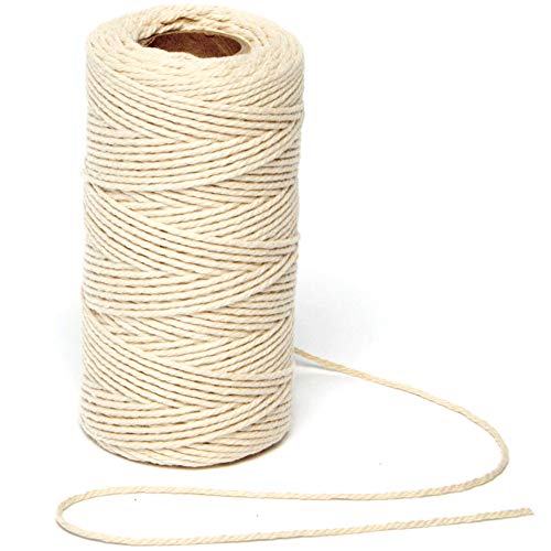 Baker Ross Fil en Coton Naturel pour Travaux Manuels et Création de bracelets et Colliers 2 mm x 100 m