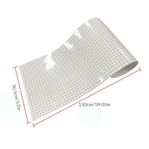 Cinta de transferencia para vinilo de 12" x 5 pies con rejilla transparente 4