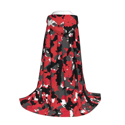 Cape à capuche chaude pour adolescent manteau long camouflage