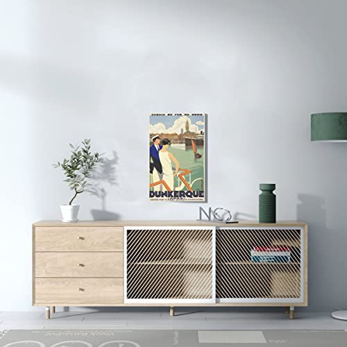 Tableau Dunkerque rétro : affiche vintage chargée d'histoire pour intérieur authentique - 3