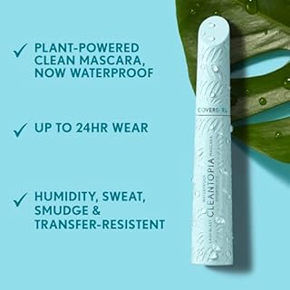 CoverGirl Lash Blast Cleantopia, Waterproof Mascara, Aloe Leaf Extract, Vitamin E & Ceramide, Gentle Formula, Volumizing, Long-Wearing, Transfer-Proof, Black/Brown, 1 Count