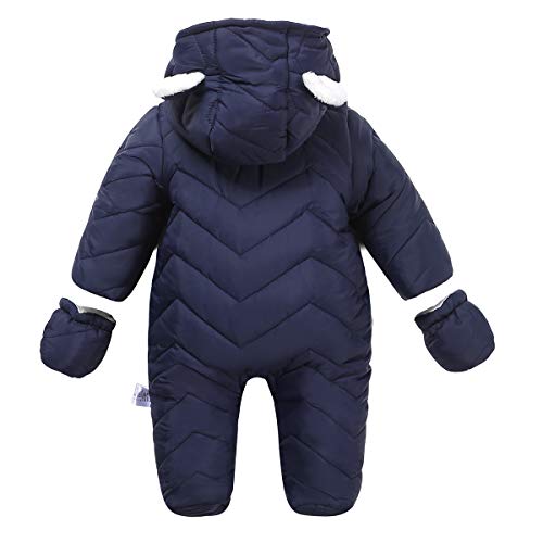 Dingdong'S Closet Baby Boy Girl Winter Hooded Puffer Jacket Snowsuit With Gloves thumb #1
