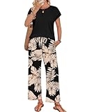WIHOLL Two Piece Sets for Women Summer Spring Clothes Beach Vacation Outfits Western Travel Airport Loungewear...