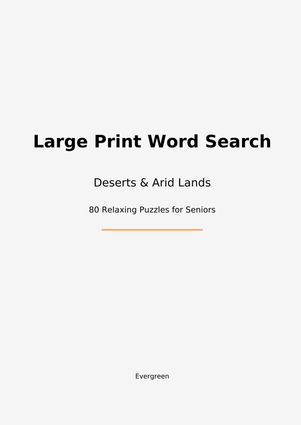 Large Print Word Search