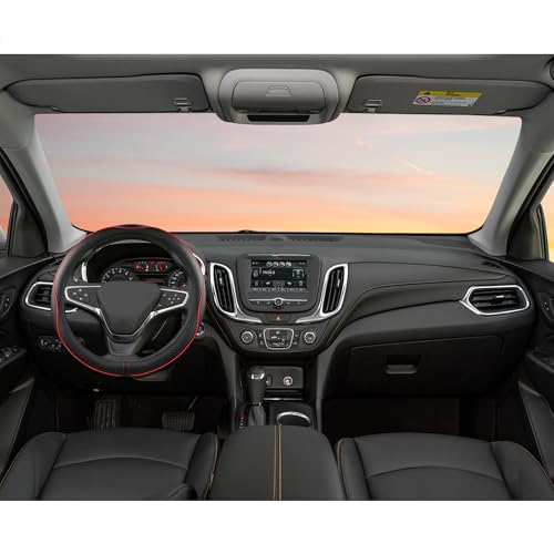 West Llama Microfiber Leather Car Steering Wheel Cover for Chevy Silverado,Tahoe,Equinox,Traverse,Trailblazer,Colorado (Black+Red Line - Standard Size) by West Llama - Image 4