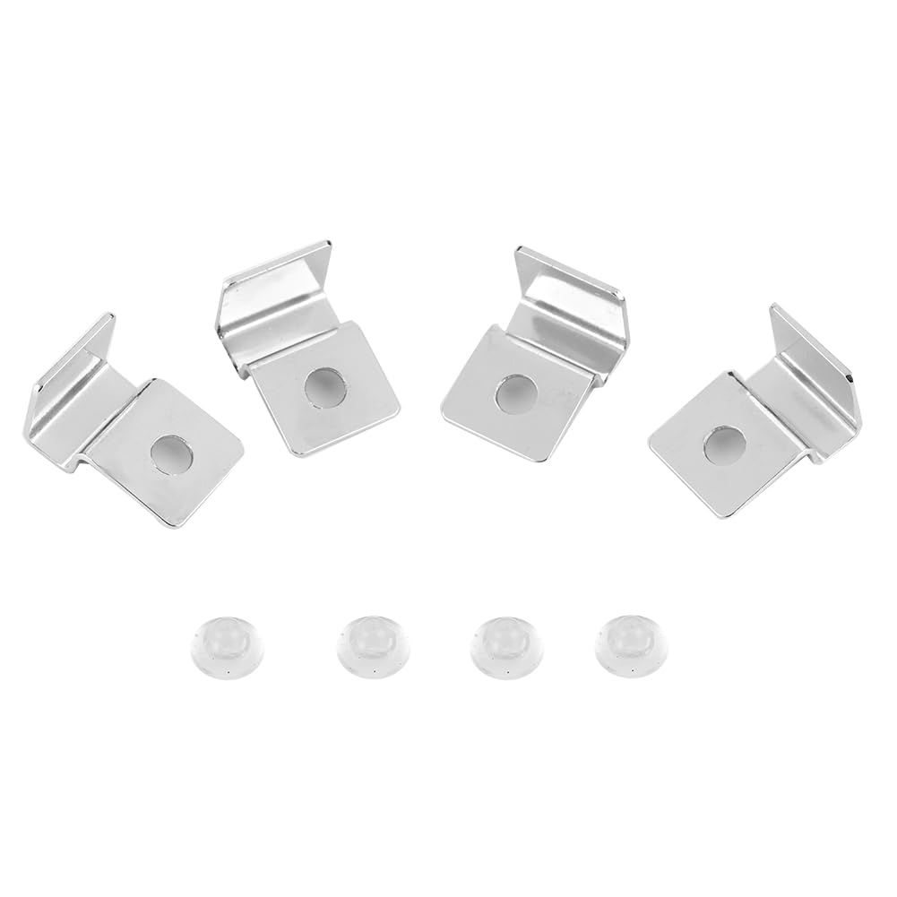 Yosoo Clip de Cubierta de Vidrio para Acuario, 4 Piezas Soporte de Soporte para Tanque de Peces de Acero Inoxidable Clip de Cubierta de Vidrio para Acuario (6 mm (4 Piezas/Juego))