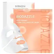 Bio-Collagen Real Deep Facial Mask Hydrating Overnight Hydrogel Mask Pore Minimizing Elasticity Firming And Moisturizing 33g x 4ea