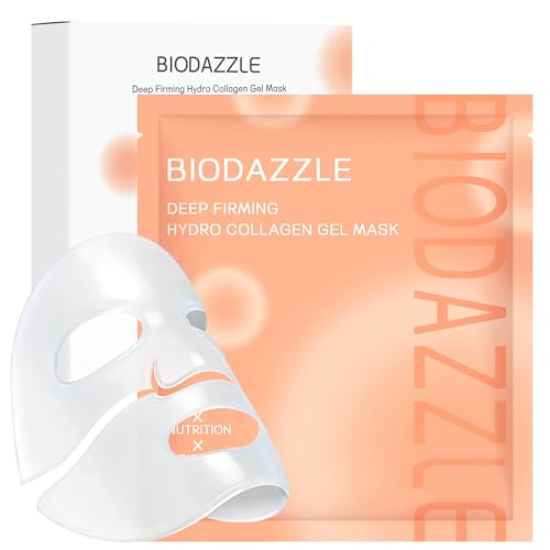 Image of Bio-Collagen Real Deep Facial Mask Hydrating Overnight Hydrogel Mask Pore Minimizing Elasticity Firming And Moisturizing 33g x 4ea