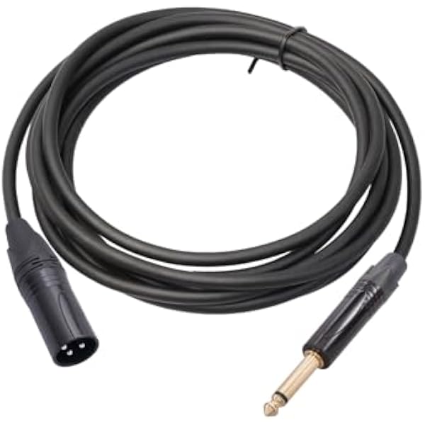 Kabel audio 6,35 mm TRS stereo męski na XLR męski zbalansowany kabel połączeniowy kabel krosowy powłoka ze stopu cynku do miksera mikrofonu głośnika Plug and Play pozłacana wtyczka audio