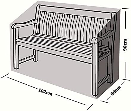 Green Haven 3 Seater Bench Seat Cover with Corner Eyelets & Securing Ropes  Heavy Duty Garden Bench Cover Waterproof Chair Cover  Weatherproof Garden Furniture Cover 90cm x 162cm x 66cm