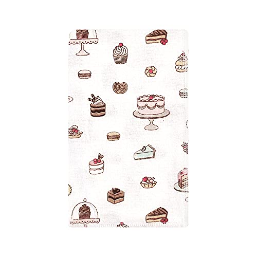Image of Hudson Baby Unisex Baby Cotton Flannel Burp Cloths, Sweet Bakery, One Size