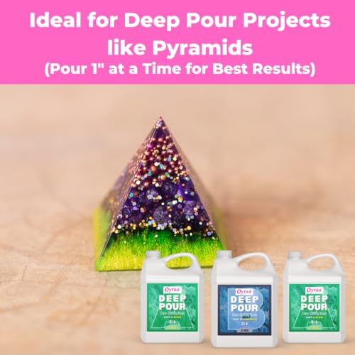Image of Oytra Casting Deep Pour Epoxy Resin & Hardener 2:1 Ratio Crystal Clear Transparent Liquid for Wood River Table Top Large Mould Casting Preservation & DIY Art Projects High Gloss Finish (6 Kg)