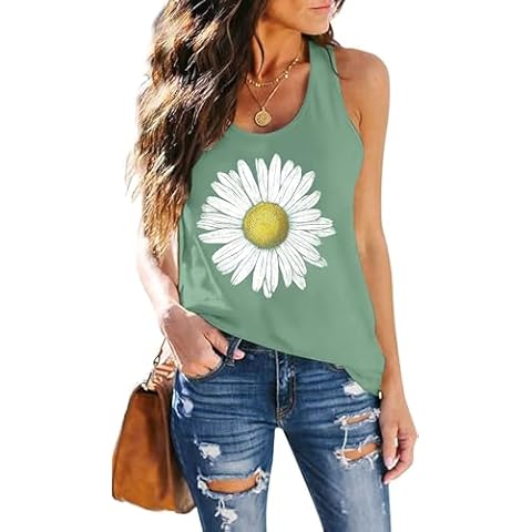 tiorhooe Summer Sunflower Tank Top Vest Cover