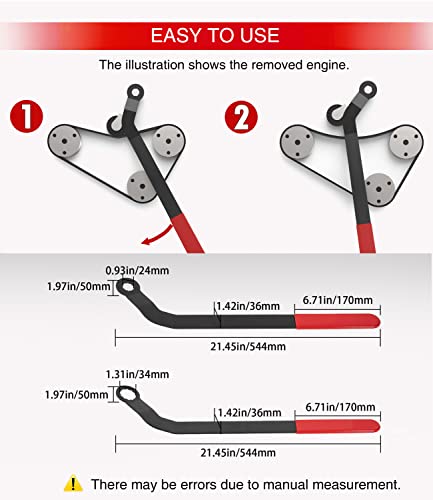 sixcow 2-Pack Mini Cooper Tensioner Wrench Set