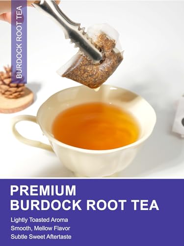 Image of TeeLux Burdock Root Tea Bags, Caffeine-Free Herbal Tea, Smooth Mellow Flavor, Lightly Toasted Aroma, Hot or Iced, 100 Count