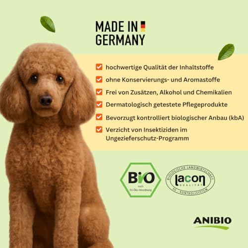 Anibio AllergoDerm 150g Haut- & Fellpflege Pulver für Hunde und Katzen – Ergänzungsfuttermittel bei Juckreiz, schuppiger Haut & Haarausfall – Getreidefrei, mit Leinsamen, Kräutern & Omega-Fettsäuren